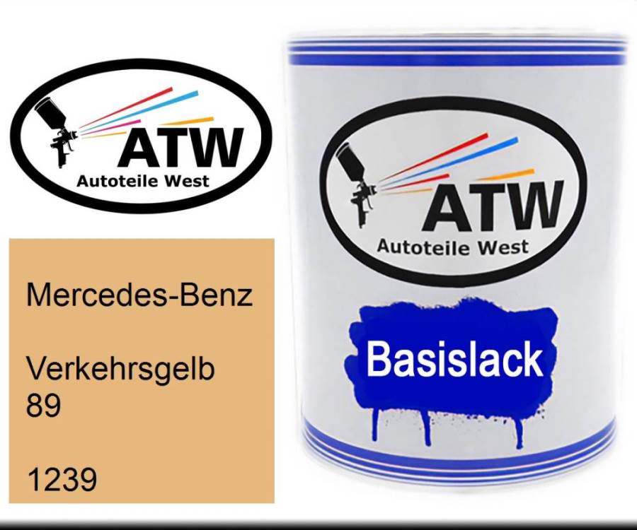 Mercedes-Benz, Verkehrsgelb 89, 1239: 1L Lackdose, von ATW Autoteile West.